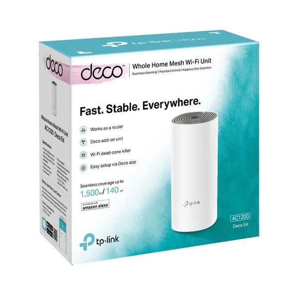TP-Link Deco E4 - AC1200 Whole Home Mesh Wi-Fi Unit (1-Pack)
